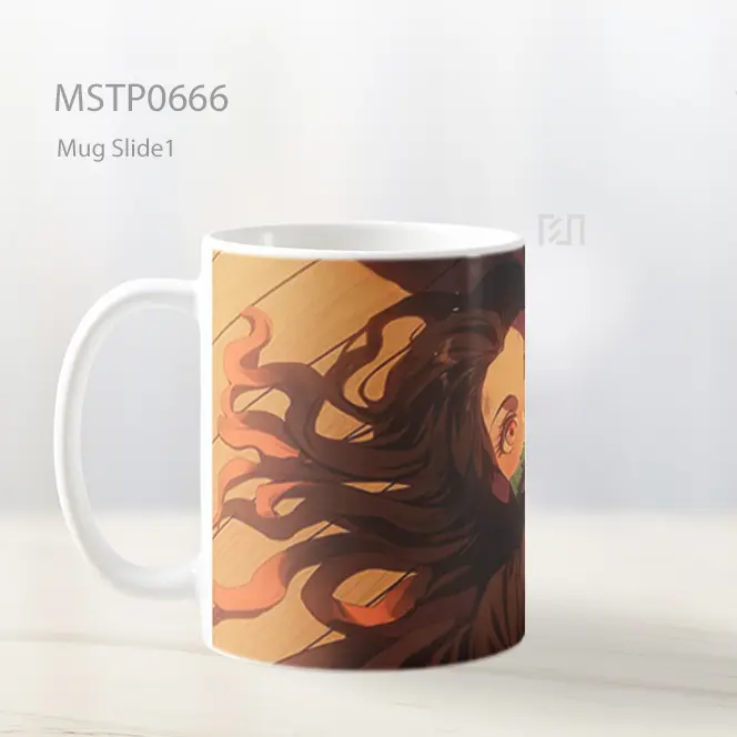 Nezuko Tertidur Manis Dengan Bambu Mug MSTP0666 - All-side / Desain