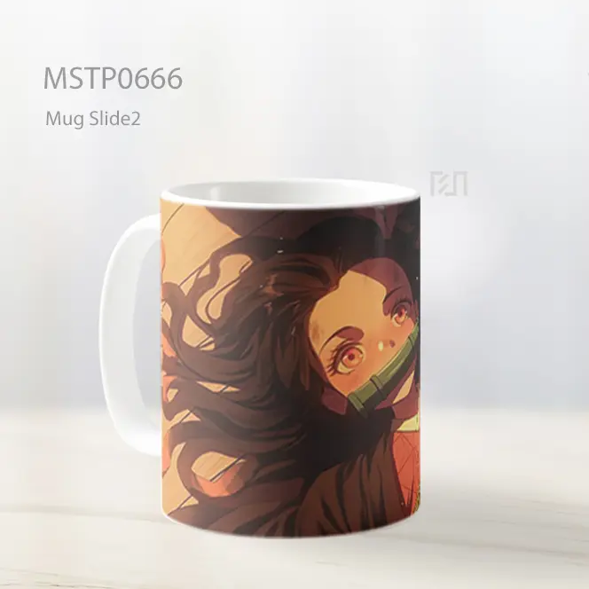 Nezuko Tertidur Manis Dengan Bambu Mug MSTP0666 - All-side / Desain