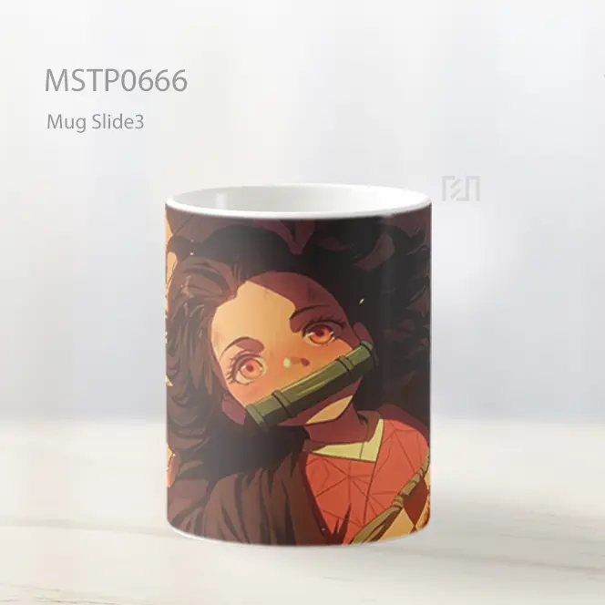 Nezuko Tertidur Manis Dengan Bambu Mug MSTP0666 - All-side / Desain