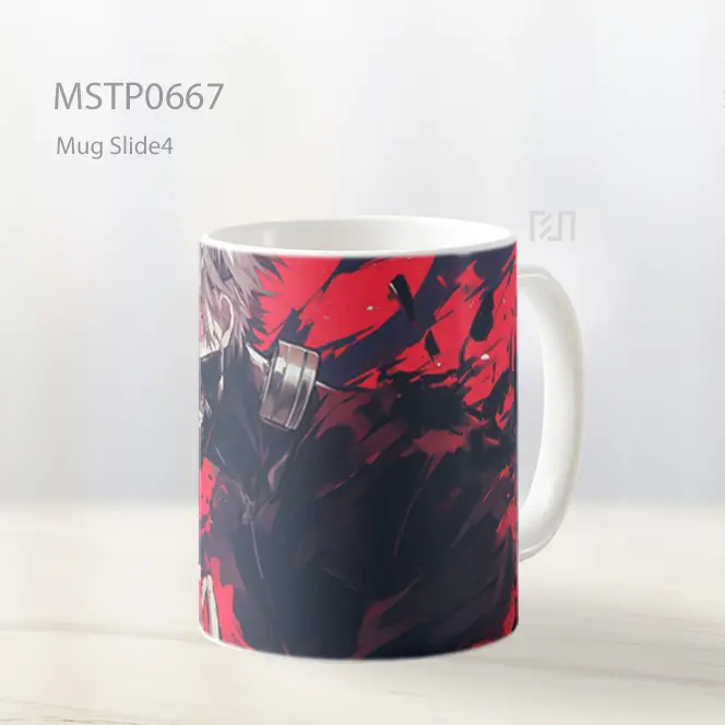 Ken Kaneki Topeng Ghoul Latar Merah Mug MSTP0667
