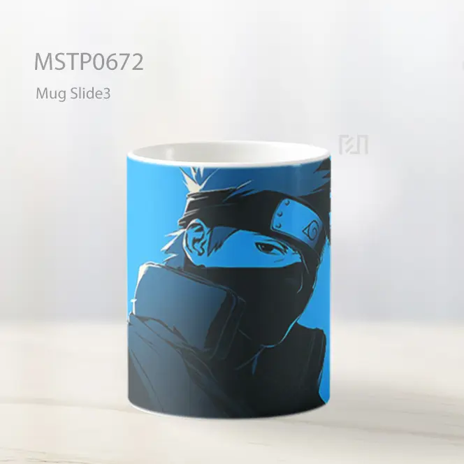 Kakashi Hatake Siluet Biru Minimalis Mug MSTP0672 - All-side / Desain