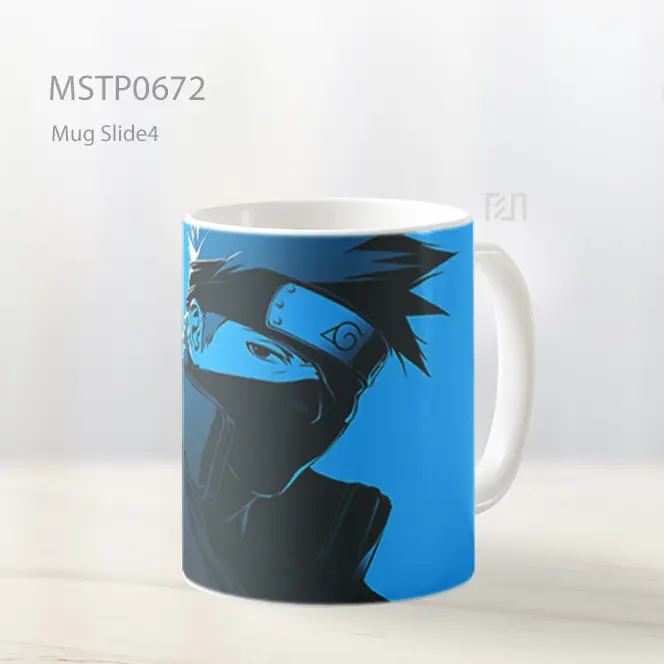 Kakashi Hatake Siluet Biru Minimalis Mug MSTP0672