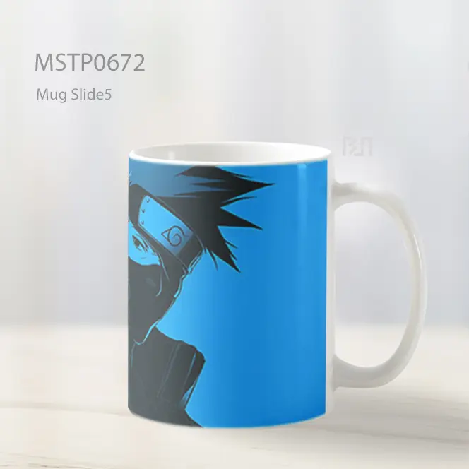 Kakashi Hatake Siluet Biru Minimalis Mug MSTP0672 - All-side / Desain