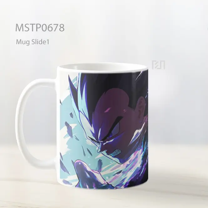 Vegeta Power Up Aura Ungu Biru Mug MSTP0678 - All-side / Desain