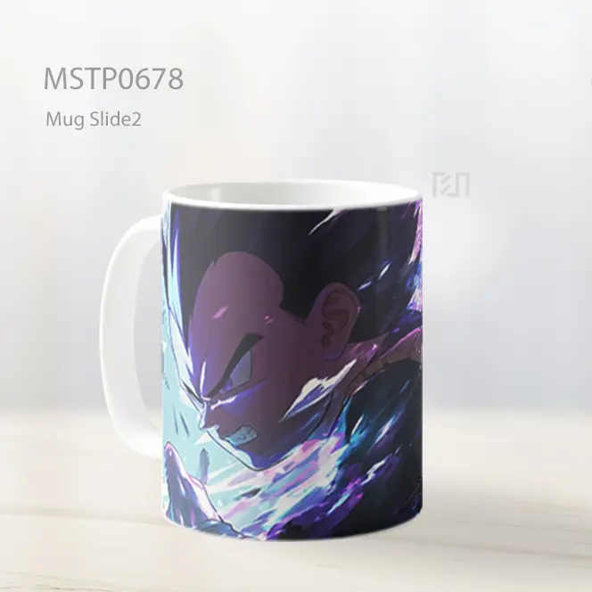 Vegeta Power Up Aura Ungu Biru Mug MSTP0678 - All-side / Desain