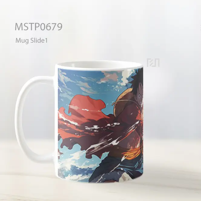 Luffy Mengendalikan Gelombang Biru Mug MSTP0679 - All-side / Desain