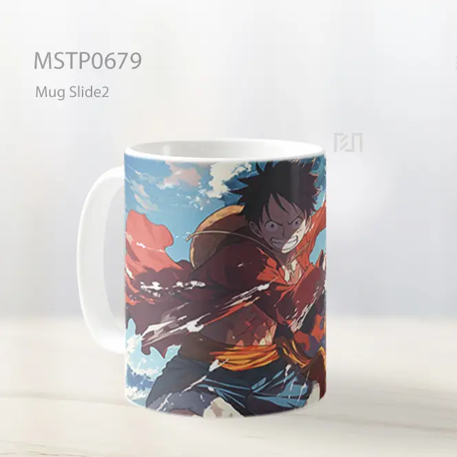 Luffy Mengendalikan Gelombang Biru Mug MSTP0679 - All-side / Desain
