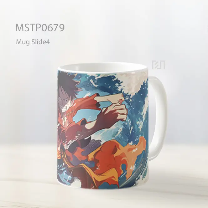 Luffy Mengendalikan Gelombang Biru Mug MSTP0679