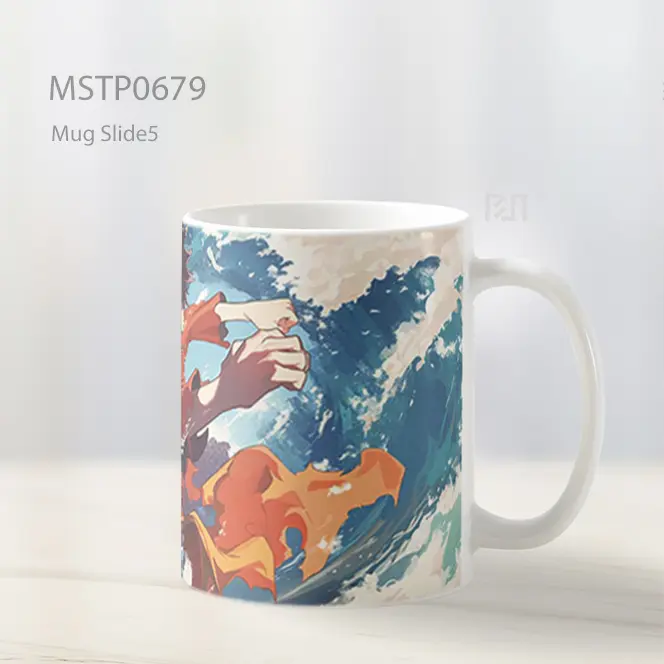 Luffy Mengendalikan Gelombang Biru Mug MSTP0679 - All-side / Desain