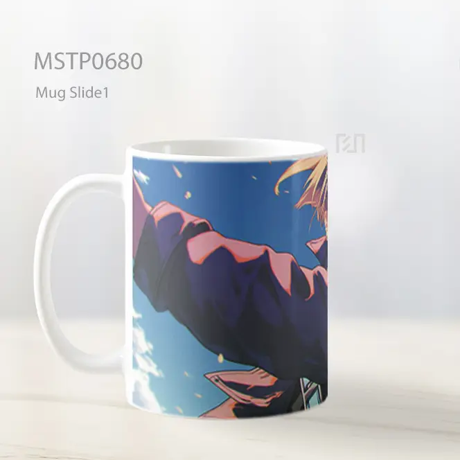 Future Trunks Menoleh Dengan Pedang Bahu Mug MSTP0680 - All-side / Desain