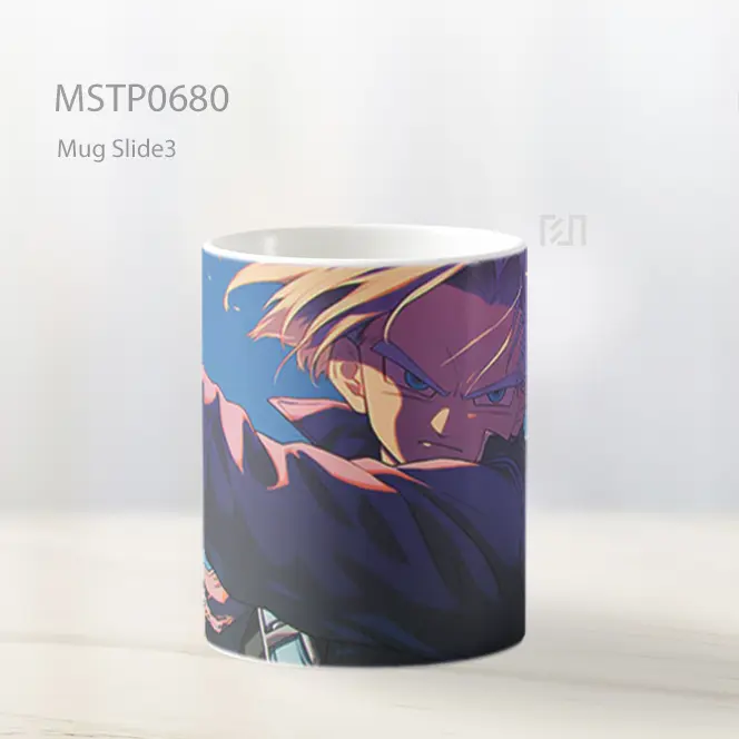 Future Trunks Menoleh Dengan Pedang Bahu Mug MSTP0680 - All-side / Desain