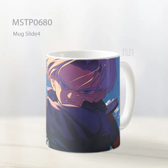 Future Trunks Menoleh Dengan Pedang Bahu Mug MSTP0680