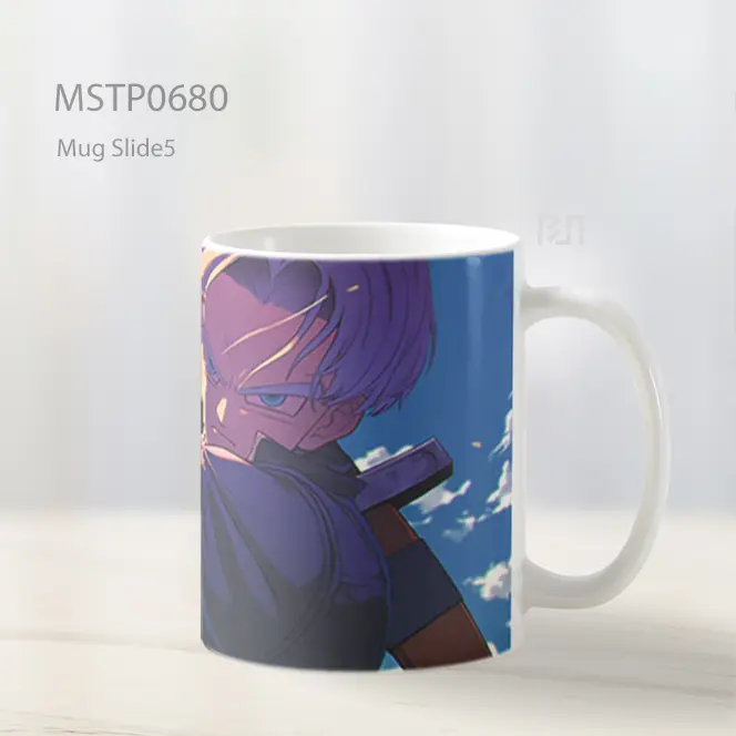 Future Trunks Menoleh Dengan Pedang Bahu Mug MSTP0680 - All-side / Desain