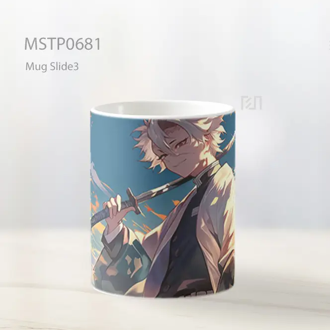 Gintoki Sakata Mengangkat Katana Di Langit Senja Mug MSTP0681 - All-side / Desain