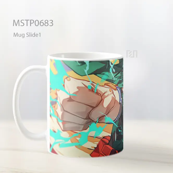 Deku Mengayun Pukulan One For All Mug MSTP0683 - All-side / Desain