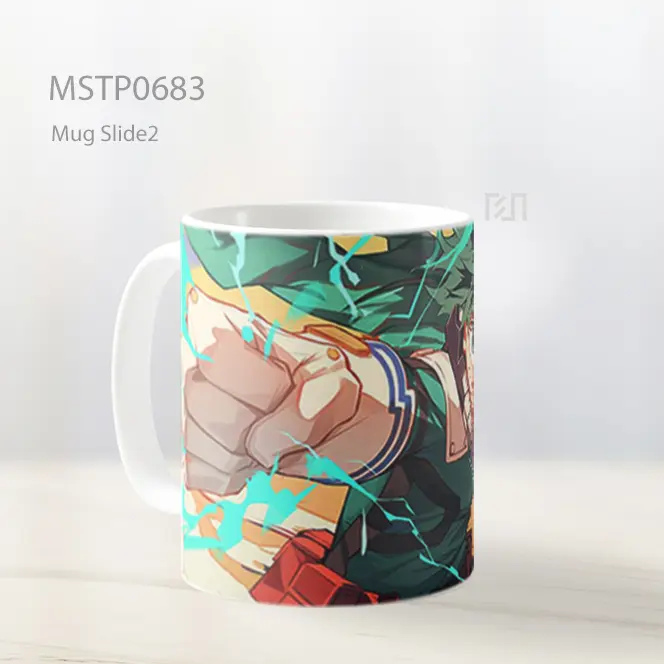 Deku Mengayun Pukulan One For All Mug MSTP0683 - All-side / Desain