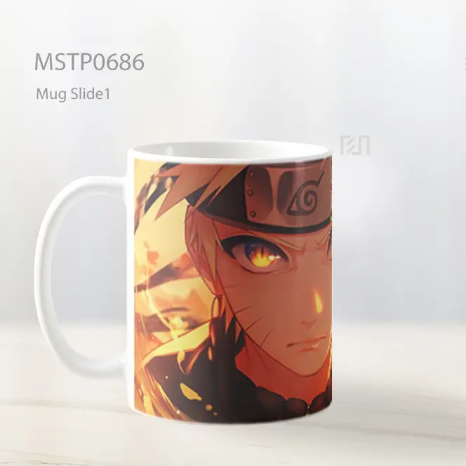 Naruto Mode Chakra Api Emas Mug MSTP0686 - All-side / Desain