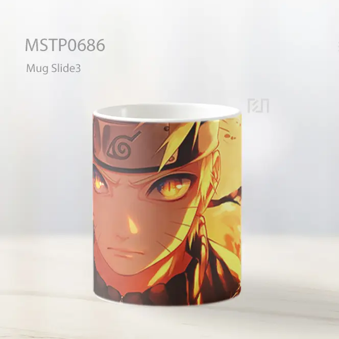 Naruto Mode Chakra Api Emas Mug MSTP0686 - All-side / Desain