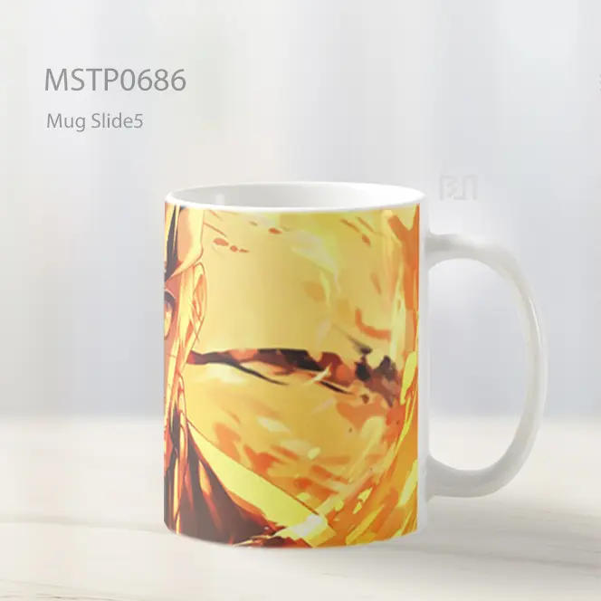 Naruto Mode Chakra Api Emas Mug MSTP0686 - All-side / Desain