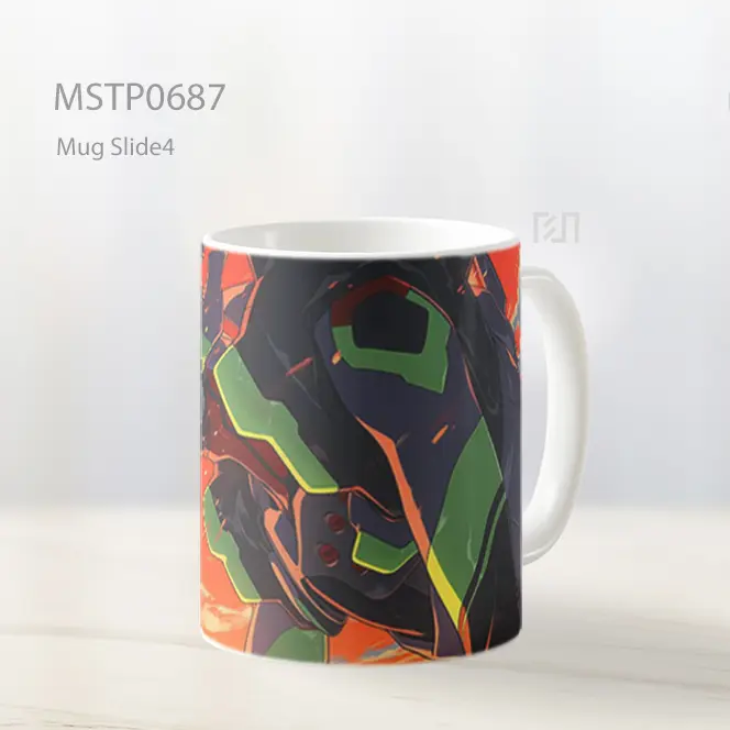Evangelion Unit 01 Mode Serang Latar Oranye Mug MSTP0687