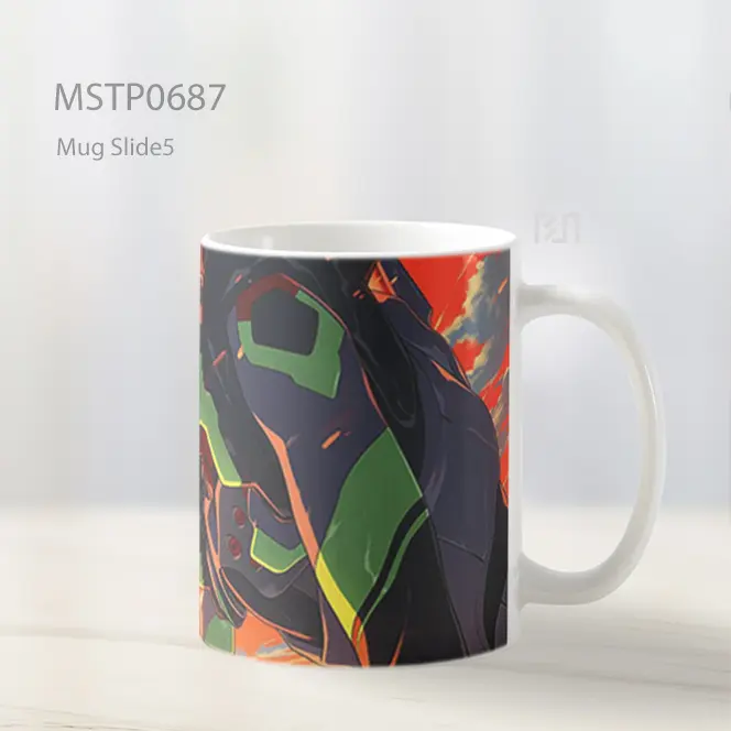 Evangelion Unit 01 Mode Serang Latar Oranye Mug MSTP0687 - All-side / Desain