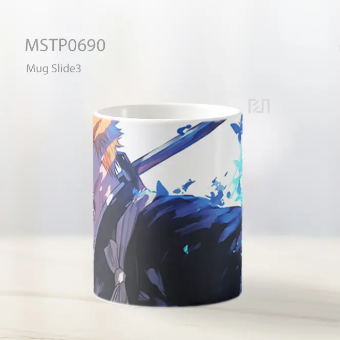 Ichigo Kurosaki Shinigami Dengan Pedang Dan Kupu Mug MSTP0690 - All-side / Desain