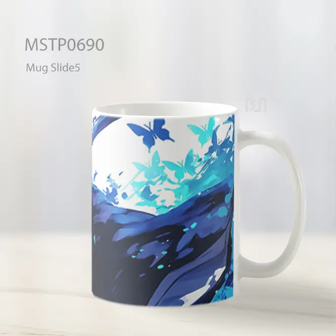 Ichigo Kurosaki Shinigami Dengan Pedang Dan Kupu Mug MSTP0690 - All-side / Desain