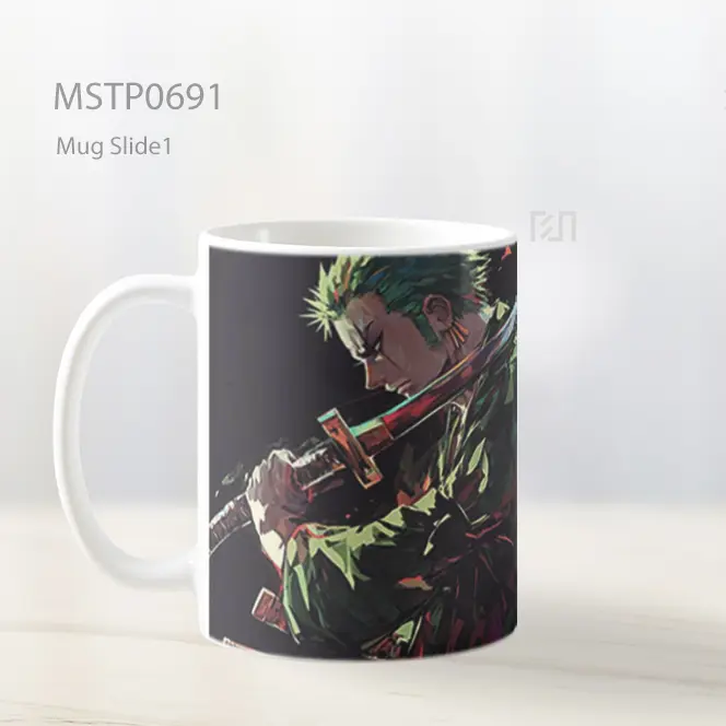 Roronoa Zoro Menghunus Katana Di Senja Mug MSTP0691 - All-side / Desain