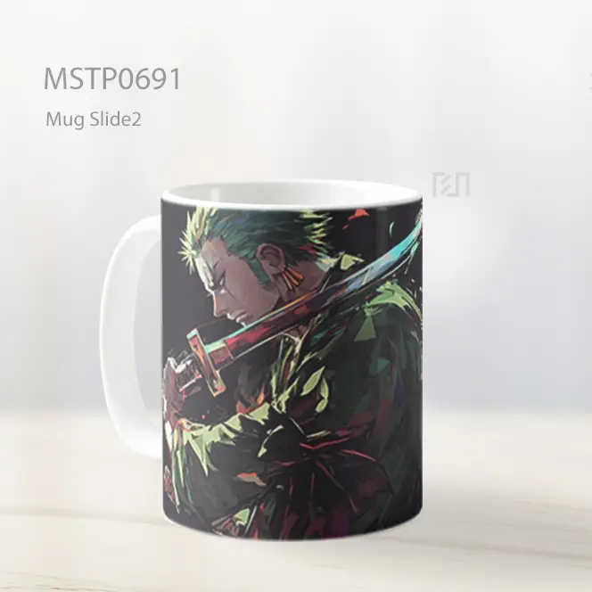 Roronoa Zoro Menghunus Katana Di Senja Mug MSTP0691 - All-side / Desain