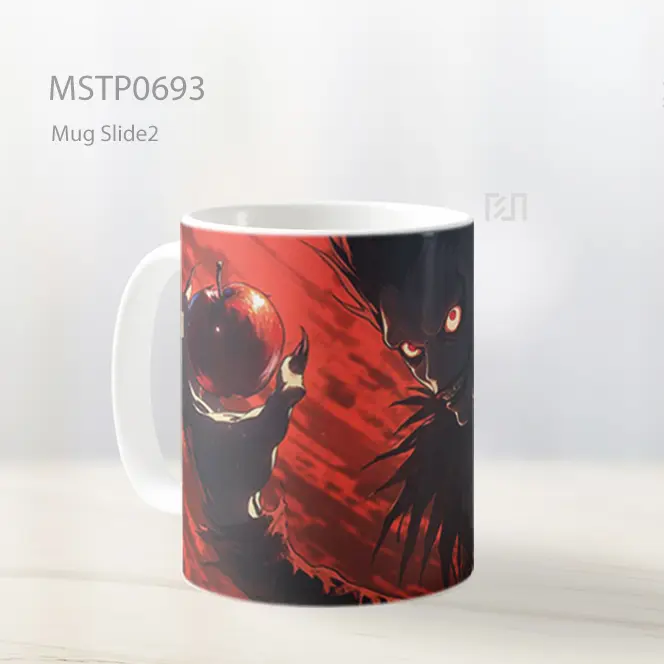 Sosok Berambut Cokelat Mengangkat Apel Merah Mug MSTP0693 - All-side / Desain