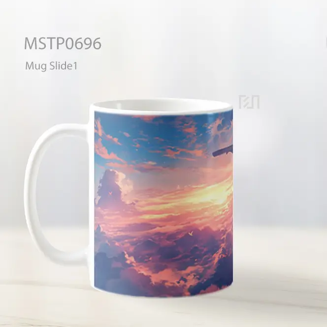 Naga Terbang Di Langit Senja Mug MSTP0696 - All-side / Desain