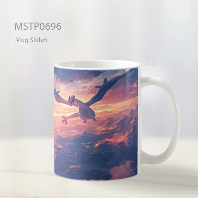 Naga Terbang Di Langit Senja Mug MSTP0696 - All-side / Desain