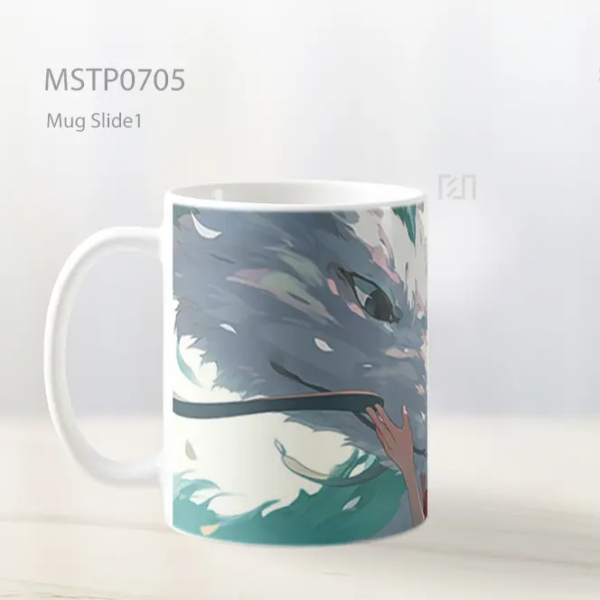 Chihiro Memeluk Haku Naga Putih Mug MSTP0705 - All-side / Desain