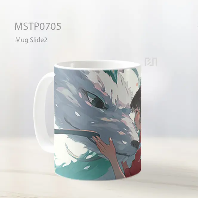 Chihiro Memeluk Haku Naga Putih Mug MSTP0705 - All-side / Desain