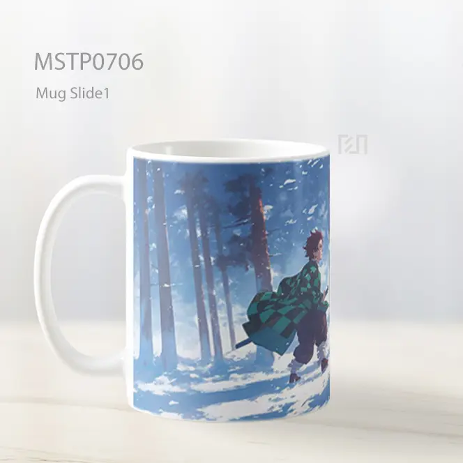 Tanjiro Dan Nezuko Berlari Di Salju Mug MSTP0706 - All-side / Desain