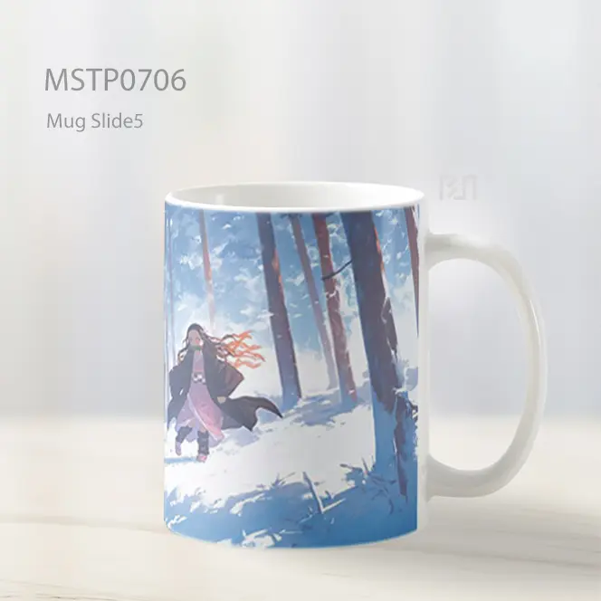 Tanjiro Dan Nezuko Berlari Di Salju Mug MSTP0706 - All-side / Desain