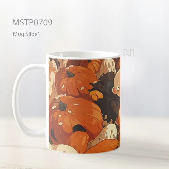 Saitama Halloween Di Ladang Labu Mug MSTP0709 - All-side / Desain