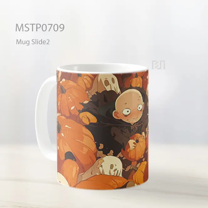 Saitama Halloween Di Ladang Labu Mug MSTP0709 - All-side / Desain