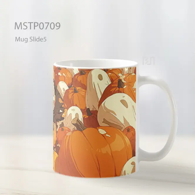 Saitama Halloween Di Ladang Labu Mug MSTP0709 - All-side / Desain