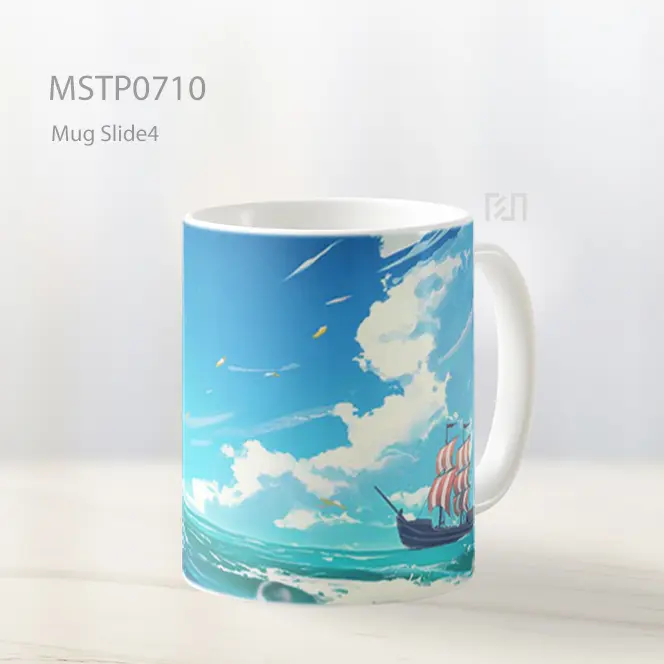 Luffy Menatap Laut Dan Kapal Layar Mug MSTP0710