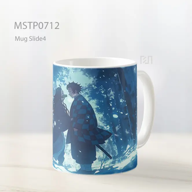 Tanjiro Dan Nezuko Berjalan Di Hutan Bersalju Mug MSTP0712