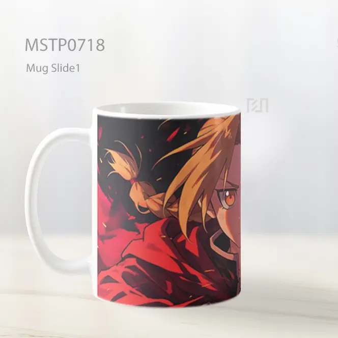 Edward Elric Menyala Di Balik Armor Mug MSTP0718 - All-side / Desain