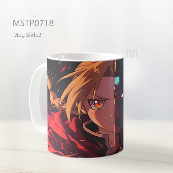 Edward Elric Menyala Di Balik Armor Mug MSTP0718 - All-side / Desain