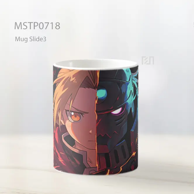 Edward Elric Menyala Di Balik Armor Mug MSTP0718 - All-side / Desain