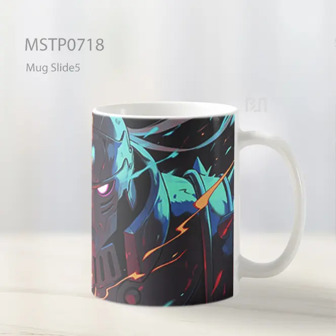 Edward Elric Menyala Di Balik Armor Mug MSTP0718 - All-side / Desain