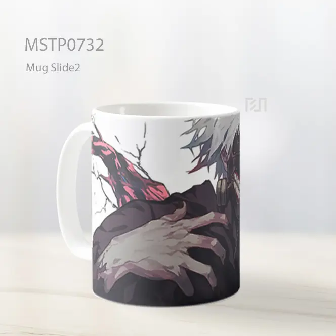 Ken Kaneki Topeng Ghoul Dengan Senyum Mengerikan Mug MSTP0732 - All-side / Desain