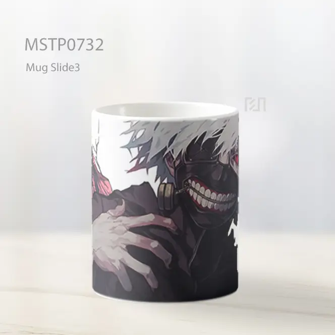 Ken Kaneki Topeng Ghoul Dengan Senyum Mengerikan Mug MSTP0732 - All-side / Desain