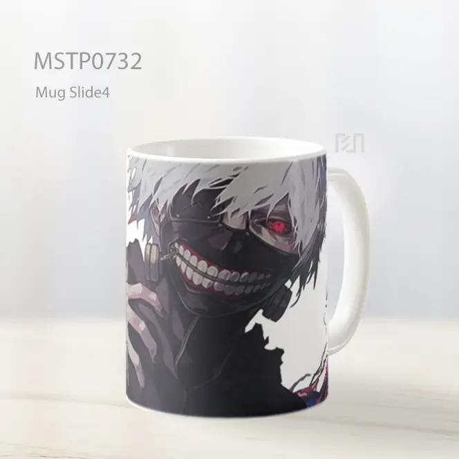 Ken Kaneki Topeng Ghoul Dengan Senyum Mengerikan Mug MSTP0732