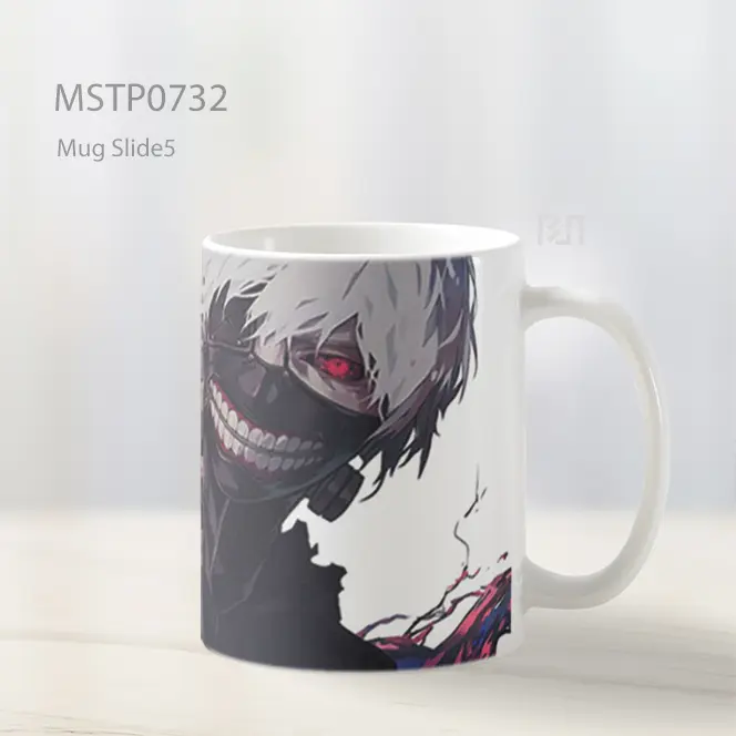Ken Kaneki Topeng Ghoul Dengan Senyum Mengerikan Mug MSTP0732 - All-side / Desain