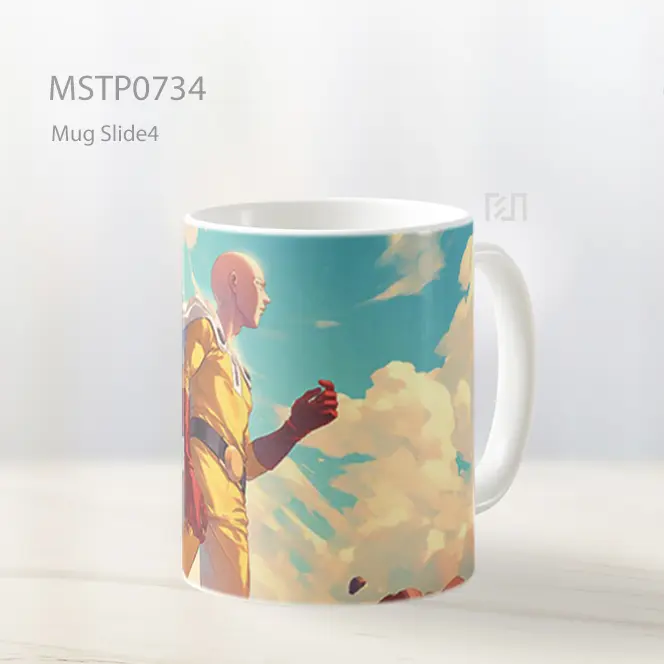 Saitama Berjalan Santai Di Langit Pagi Mug MSTP0734